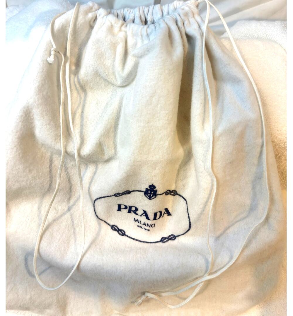 Prada Authentic White Drawstring Dust Bag Large Cotton 18" x 13.5"